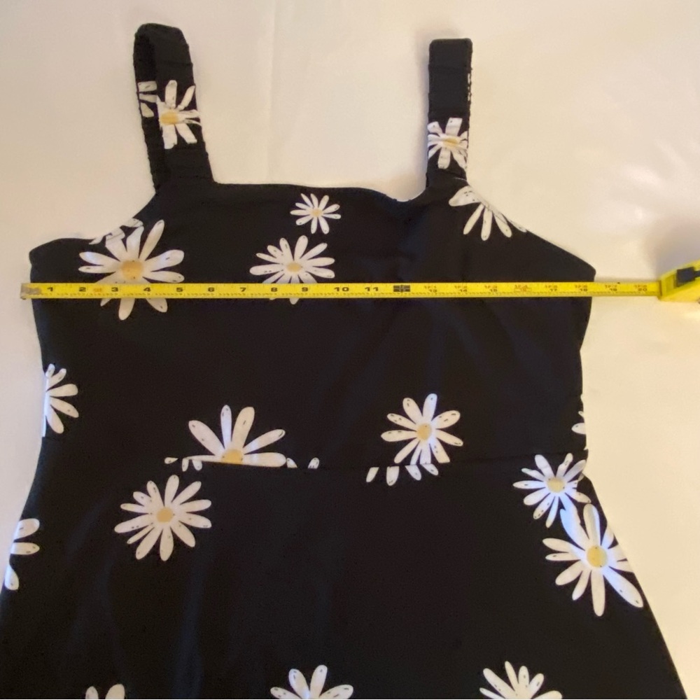 NWT, So Goods For Life  bungee strap skater dress size XL black/white flowers - Picture 10 of 14